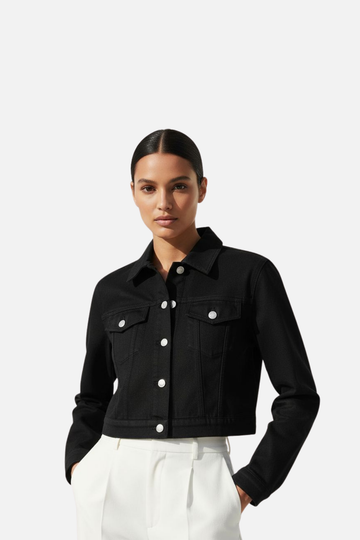 Jett Black - Cropped Denim Jacket
