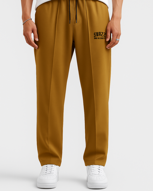 Hazelnut Straight- leg Pleated Trouser
