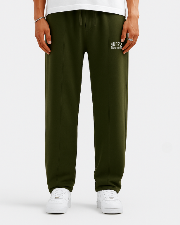 Snazz D Kelp Straight- leg Pleated Trouser – SNAZZ