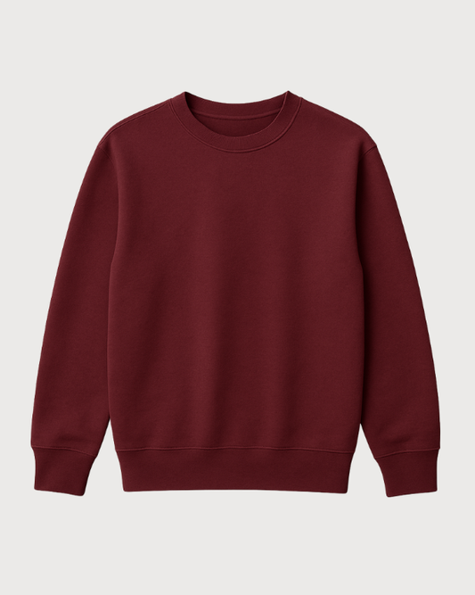 Burgundy - Basic Sweat shirt