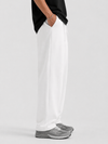 Basic Straight- leg Pleated Trouser