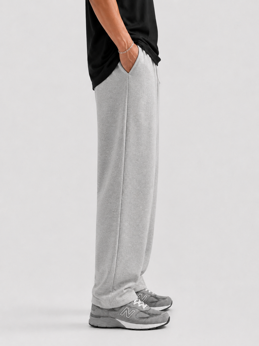 Basic Straight- leg Pleated Trouser