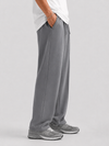 Basic Straight- leg Pleated Trouser