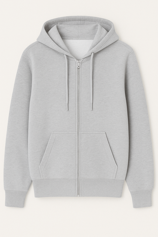 Grey - Zipper Hoodie