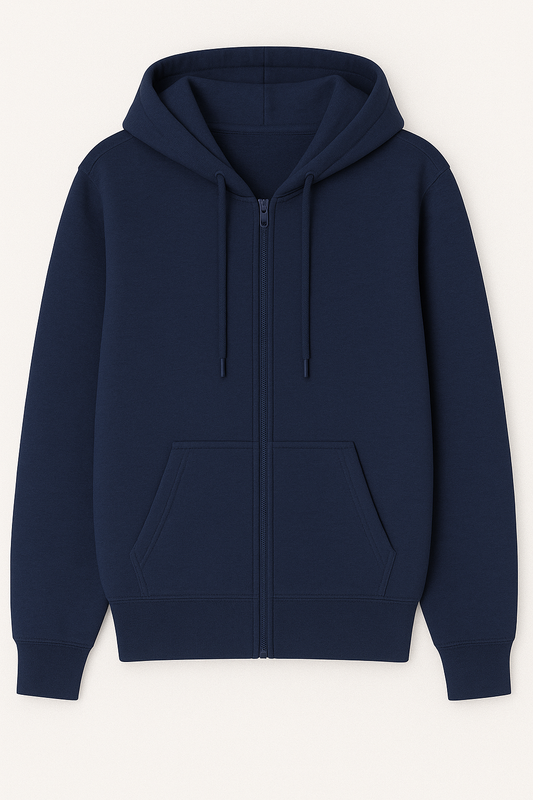 Navy Blue - Zipper Hoodie
