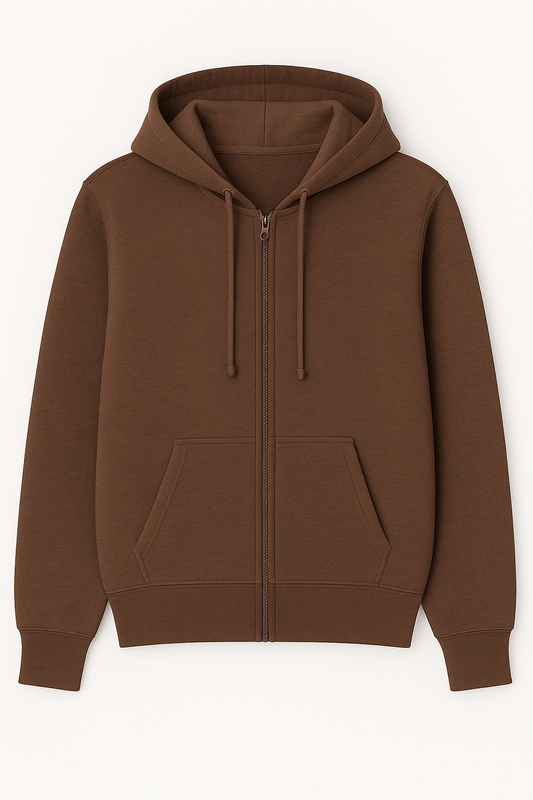 Brown - Zipper Hoodie