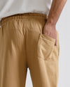 Hazelnut Straight- leg Pleated Trouser