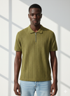Olive knitted polo