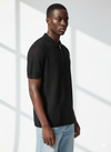 Black knitted polo