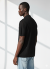 Black knitted polo